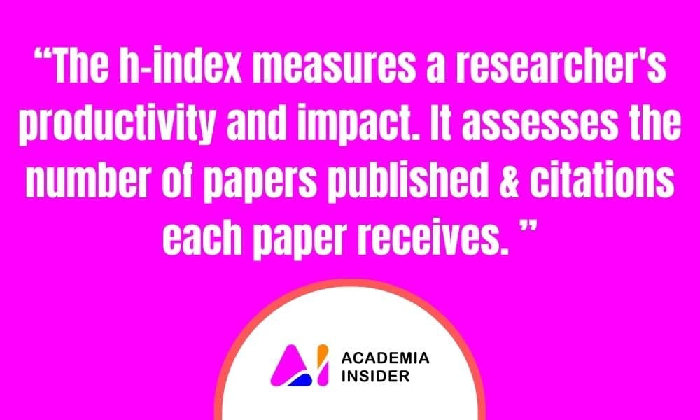 what is a good h index for a researcher